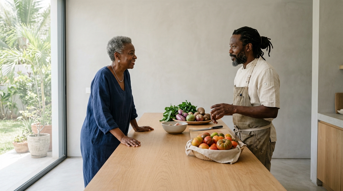 A host and chef shaping an occasion around a heritage menu