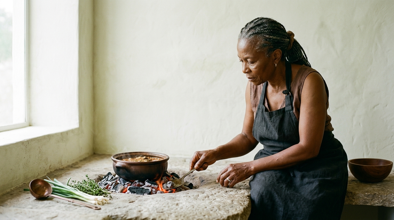 A chef carrying a living culinary tradition into a home kitchen