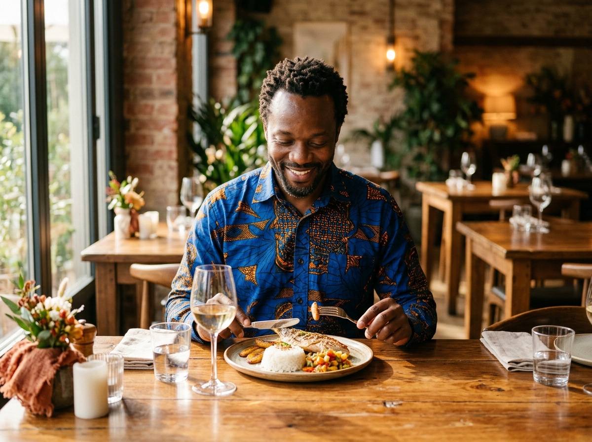Guests at a table in a short stay home