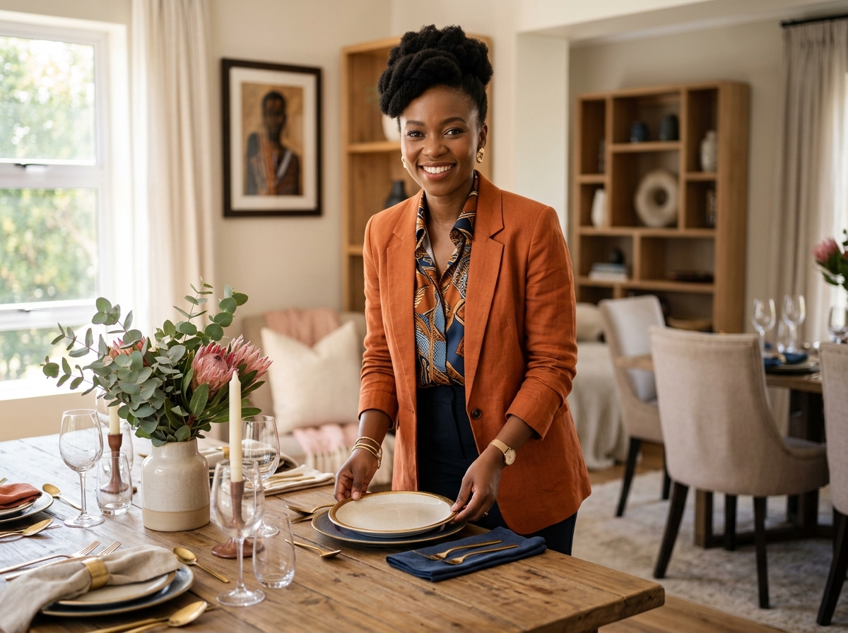 Host welcoming guests at home with a private chef
